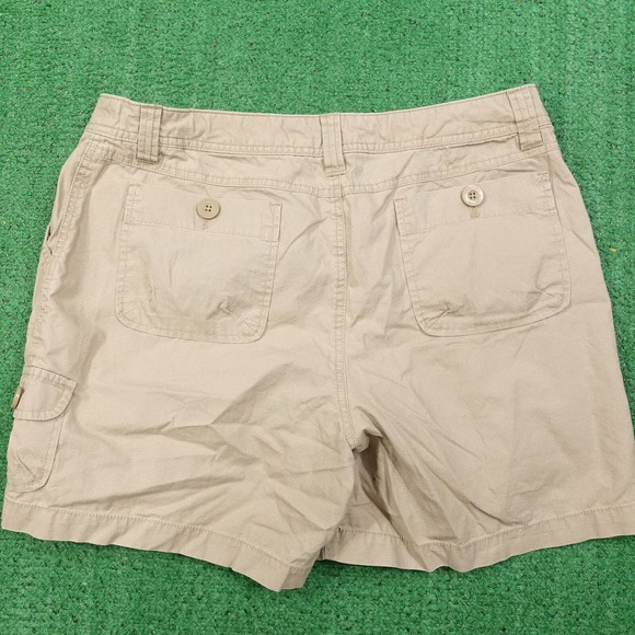 GH BASS HERITAGE BEIGE KHAKI CHINO SHORTS WOMENS SIZE 14 - Picture 3 of 6